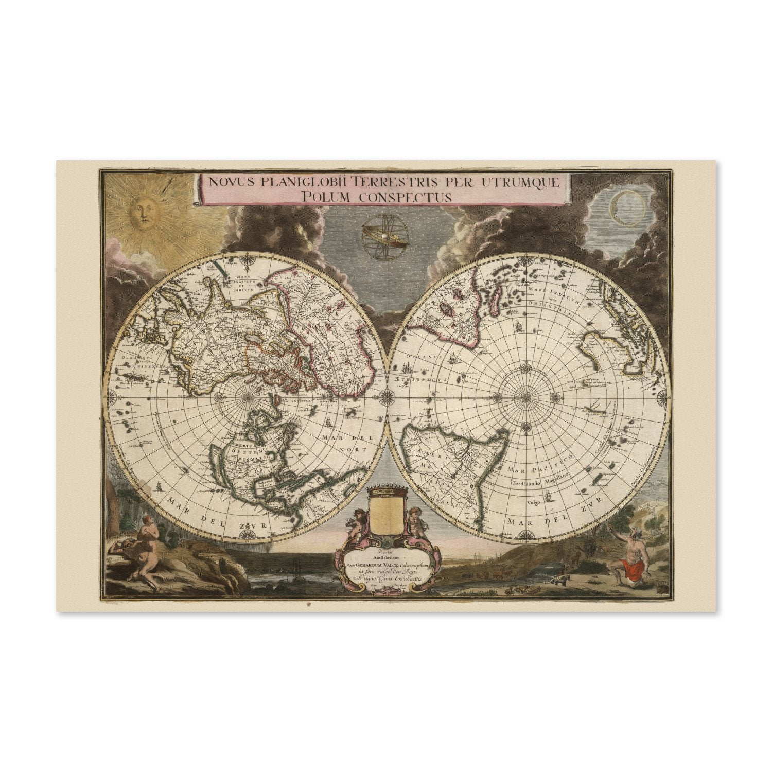 Planiglobii Terrestris 1695 poster print